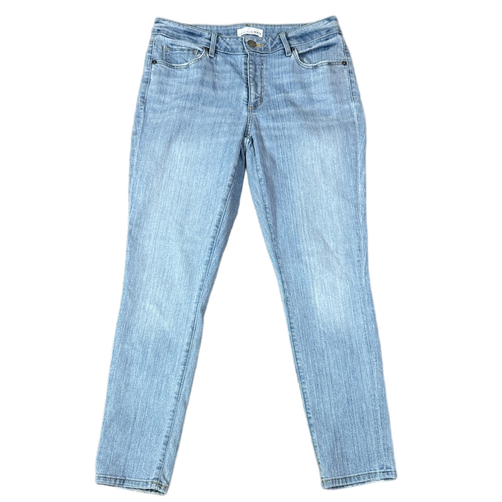 LOFT Light Blue Curvy Skinny Crop Jeans SKU1312